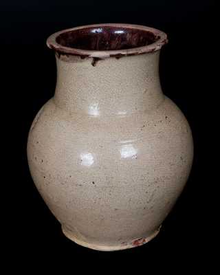 Extremely Rare Redware Vase Stamped 