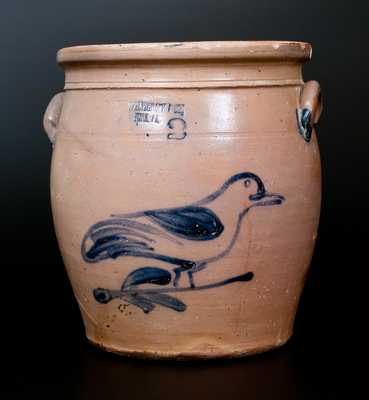 Rare J. B. PFALTZGRAFF & CO. / YORK, PA Stoneware Jar with Bird Decoration
