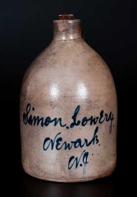 Stoneware Jug with Script Advertising, 