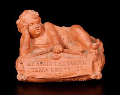 Rare Terra Cotta Figural Paperweight, 