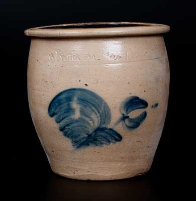 Small-Sized H. B. PFALTGRAFF / YORK, PA Stoneware Jar with Floral Decoration