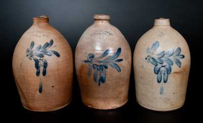 Lot of Three: 2 Gal. Pfaltzgraff Stoneware Jugs w/ Marked H. B PFALTZGRAFF / YORK, PA and THE P. S. CO. / YORK, PA Examples