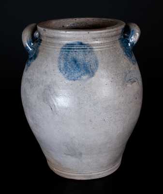 Two-Gallon Manhattan or New Jersey Open-Handled Stoneware Jar