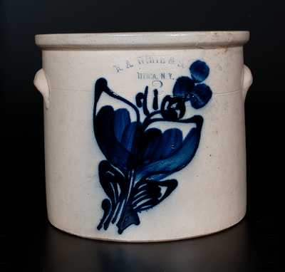  N. A. WHITE & SON / UTICA, NY Stoneware Crock