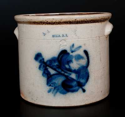 N. A. WHITE & SON / UTICA, N.Y. Stoneware Crock