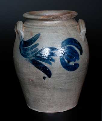 James River Virginia Stoneware Jar with Cobalt Floral Decoration