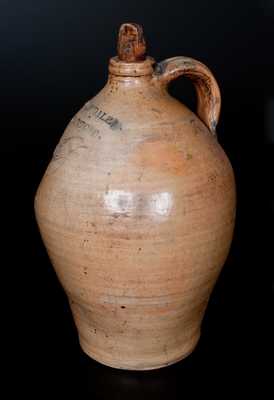 D. GOODALE. / HARTFORD, CT Stoneware Jug w/ Incised Bird Decoration