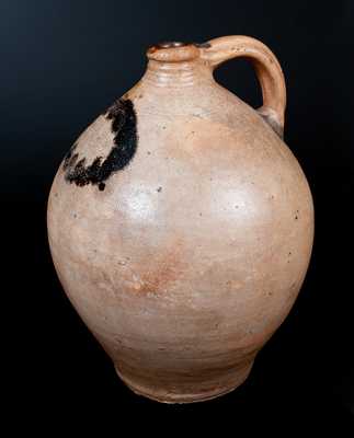 C. CROLIUS / NEW-YORK Ovoid Stoneware Jug with Unusual Slip Decoration