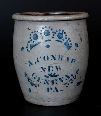 A. CONRAD / NEW / GENEVA / PA Stoneware Cream Jar