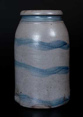 Large-Sized Stoneware Canning Jar w/ Stripe Decoration, Western PA or possibly Palatine, WV