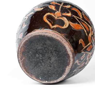 Exceedingly Rare and Important Solomon Grimm, Rockland Township, Berks County, PA Redware Jar, 1820