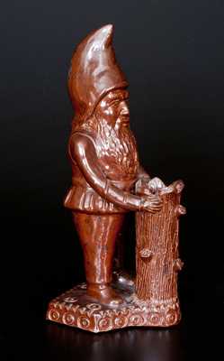 Albany-Slip-Glazed Stoneware Match Safe featuring Christmas Elf or Gnome
