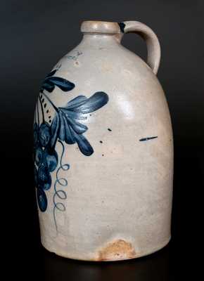 Extremely Rare M. & T. MILLER / NEWPORT, PA Stoneware Grapes Jug