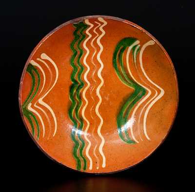 Berks County, PA Slip-Decorated Redware Plate