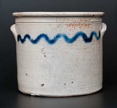 Very Rare Stoneware Crock w/ Cobalt Federal Eagle Decoration, possibly J.M. Pruden, Elizabethtown, NJ