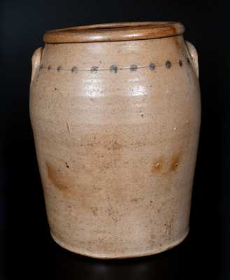4 Gal. Stoneware Jar with Cobalt Floral Decoration, probably Beaver, PA