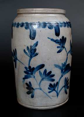 Pennsylvania Stoneware Jar with Profuse Cobalt Decoration