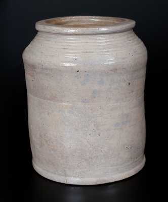 Very Fine Warne & Letts S. AMBOY N. JERSY Half-Gallon Stoneware Jar with Impressed Design