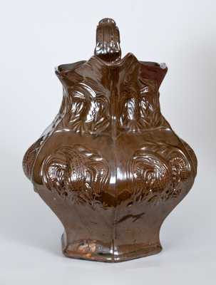 Molded Stoneware Pitcher w/ Relief Eagle Motif, attrib. American Pottery Manufacturing Company, Jersey City, NJ