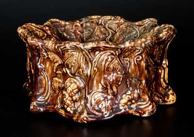 Rare SPEELER, TAYLOR, & BLOOR. / TRENTON. / N.J. Rockingham-Glazed Spittoon