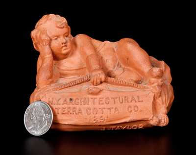 Rare Terra Cotta Figural Paperweight, 