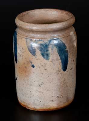 Quart-Sized Stoneware Jar with Cobalt Swag Decoration, Mid-Atlantic origin