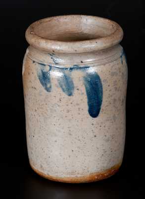 Quart-Sized Stoneware Jar with Cobalt Swag Decoration, Mid-Atlantic origin