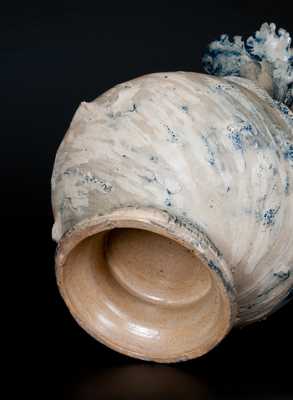 Monumental Stoneware Vase w/ Mermaids and Applied Rocks, America, c1890