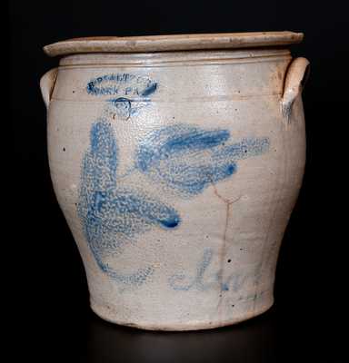 H. B. PFALTZGRAFF / YORK, PA Stoneware Jar with Floral Decoration