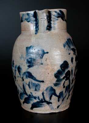 Rare H. MYERS Stoneware Pitcher w/ Profuse Decoration att. Henry Remmey, Baltimore, circa 1825