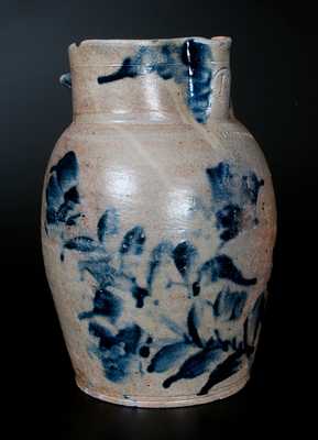 Rare H. MYERS Stoneware Pitcher w/ Profuse Decoration att. Henry Remmey, Baltimore, circa 1825