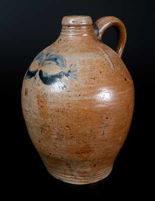 COMMERAWS Stoneware Jug with Impressed Decoration, Manhattan, circa 1810