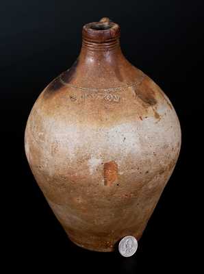 Half-Gallon BOSTON (Frederick Carpenter, Boston, MA) Stoneware Jug, early 19th century