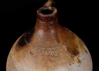 Half-Gallon BOSTON (Frederick Carpenter, Boston, MA) Stoneware Jug, early 19th century