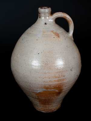 CHARLESTOWN (Boston) Stoneware Jug w/ Impressed Hearts Decoration