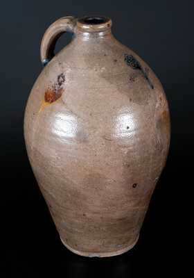 Two-Gallon Stoneware Jug w/ Impressed Floral Decoration, Massachusetts, early 19th century