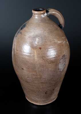 Two-Gallon Stoneware Jug w/ Impressed Floral Decoration, Massachusetts, early 19th century