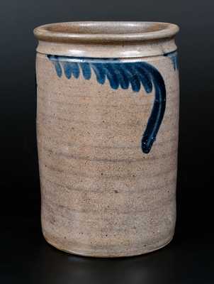 1/2 Gal. Strasburg, VA Stoneware Jar w/ Cobalt Swag Decoration