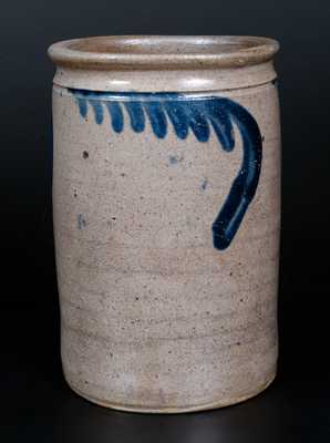 1/2 Gal. Strasburg, VA Stoneware Jar w/ Cobalt Swag Decoration