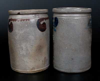 Lot of Two: Strasburg, VA Stoneware Crocks (GEO. W. MILLER and att. S. BELL & SON)