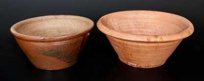 Lot of Two: Stoneware Bowls with Unusual Coggled Interiors
