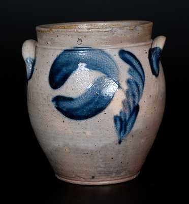 Ovoid Stoneware Jar attrib. Troy, NY circa 1820's