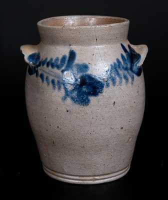 1/2 Gal. Baltimore Stoneware Jar w/ Floral Decoration