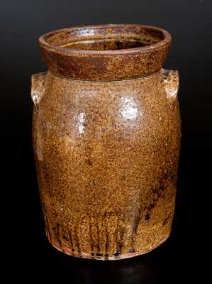 Alkaline-Glazed Stoneware Churn, Southeastern U.S. origin, second half 19th century