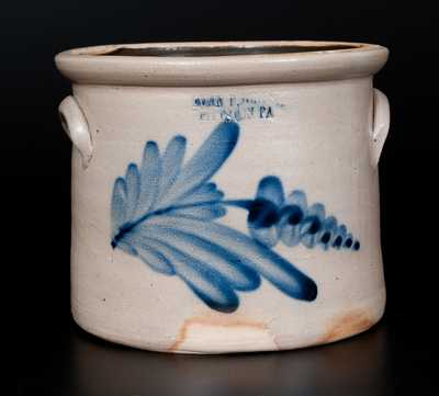 1 Gal. EVAN R. JONES / PITTSTON, PA Stoneware Crock