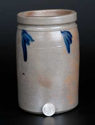 1/4 Gal. Decorated Stoneware Jar att. R. J. Grier, Chester Co., PA, circa 1880