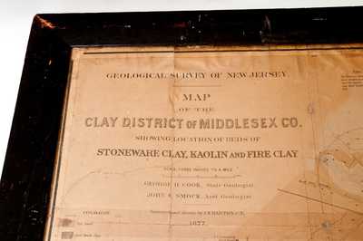 Very Rare 1877 MAP OF THE CLAY DISTRICT OF MIDDLESEX CO. (New Jersey)