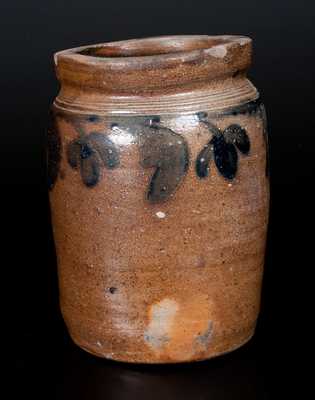 1/2 Gal. Philadelphia Stoneware Jar w/ Hanging Floral Decoration