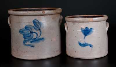 Lot of Two: A. J. BUTTLER / NEW BRUNSWICK, NJ Crock and 1 1/2 Gal. Crock