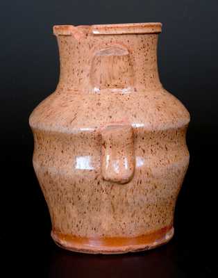 Unusual Redware Pitcher, possibly Samuel Butter, Clarksburg, WV, 1820-50